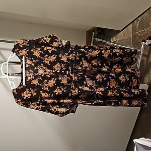 Shein Black floral dress